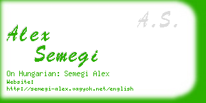 alex semegi business card